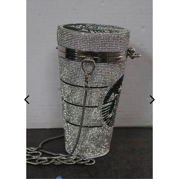 RARE Starbucks Rhinestone Coffee Cup Purse - Picture 2 of 6